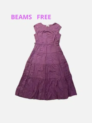 BEAMS HEART 슬리브리스 원피스 퍼플 프리 사이즈