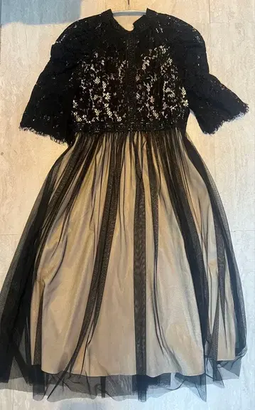 포멀 드레스 레이스 블랙