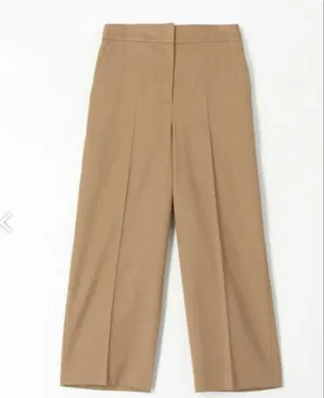 Ballsey 레이온폴리에스터울 칼제 세미 와이드 크롭 팬츠