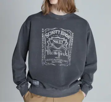 Schott 샷 스퀘어 로고 크루 맨투맨 XL 사이즈