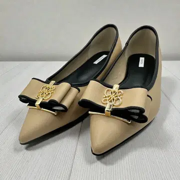 [ 미사용 ] RANDA 란다 리본 포함 펌프스 베이지 24cm