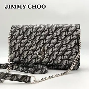 컨디션 최상 JIMMY CHOO 바렌느 체인 숄더백 지갑 올 패턴