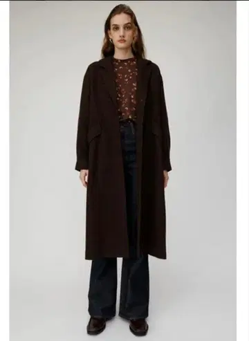 MOUSSY 다크 브라운 롱 코트