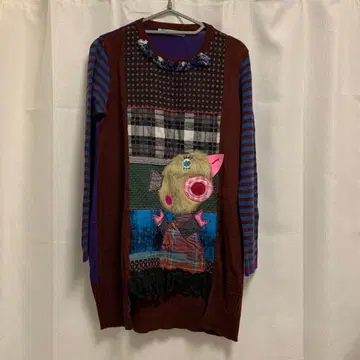 알베로베로 니트 튜닉 복슬복슬 돼지 씨