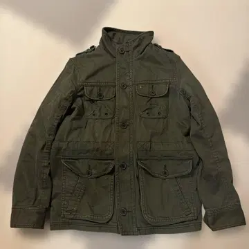 카키 올리브 그린 밀리터리 자켓