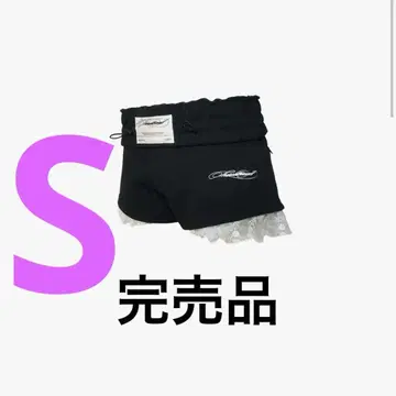 theredthread S v-cut 미니 반바지 블랙