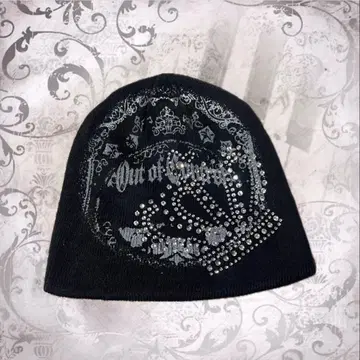 헤이세이 갸루 니트 모자 시크 스타일 y2k 스톤 서브컬쳐 비니