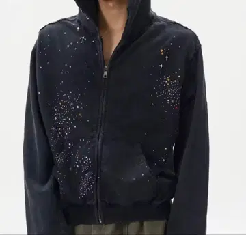 Glitter Planet Swoosh geek 지퍼 후디 후드티