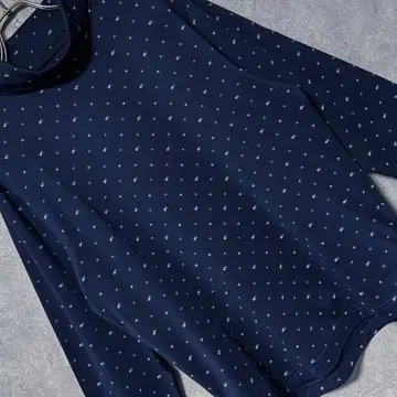 FootJoy 풋조이 하이넥 셔츠 긴팔 로고 네이비 L 패턴