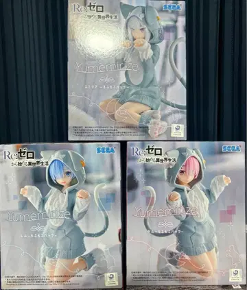 리제로 에밀리아 렘 라무 피규어 세트