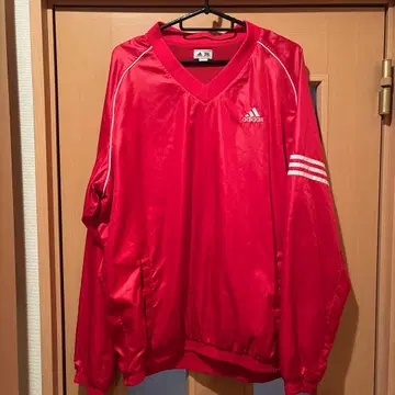 adidas 레드 V넥 자켓 O/XG