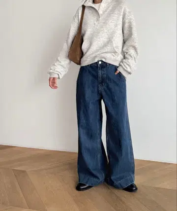 CANAL JEAN El mar 와이드 레그 데님 팬츠