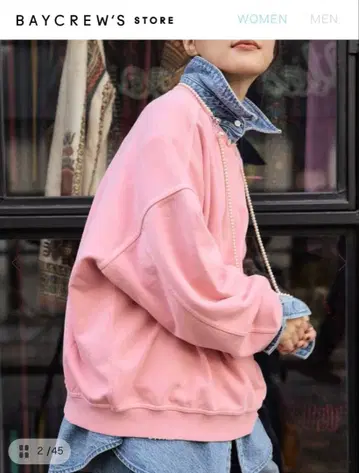 Spick&Span x MAOMORITA 빈티지 가공 맨투맨