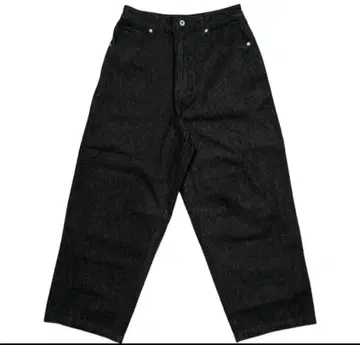 NoREMID 블랙 데님 리지드 와이드 데님