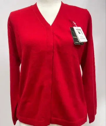 미사용 새상품 WAKU-WAKU 캐시미어 100% 가디건 L 빨간색