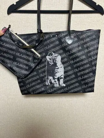 HYSTERIC GLAMOUR 고양이 프린트 토트백