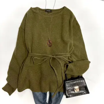 새상품급 언타이틀 루체 캐시미어 울 튜닉 풀오버 48 빅 사이즈