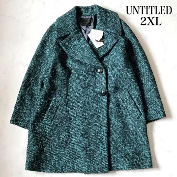 미사용 새상품 UNTITLED 빅 사이즈 트위드 체스터 코트 2XL 44