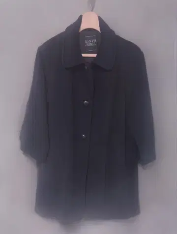 SANYO 네이비 울 피 코트