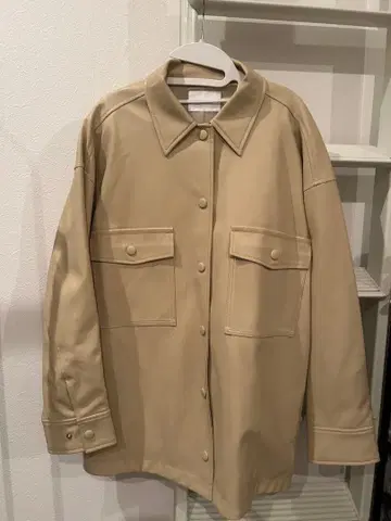 BEAUTY&YOUTH 베이지 가죽 자켓