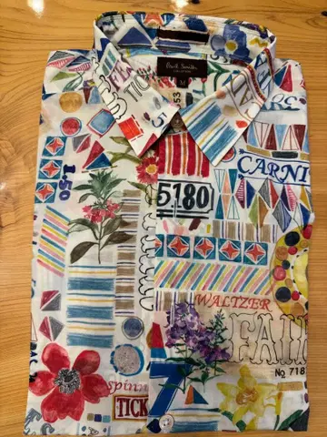 Paul Smith 컬러풀 프린트 드레스 셔츠 M