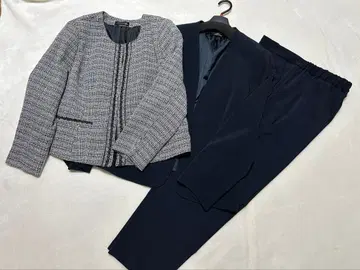 트위드 자켓 네이비 수트 3종 세트