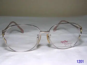 미사용 증영안경 KOOKI 안경 프레임 장미 장식 풀 프레임 골드