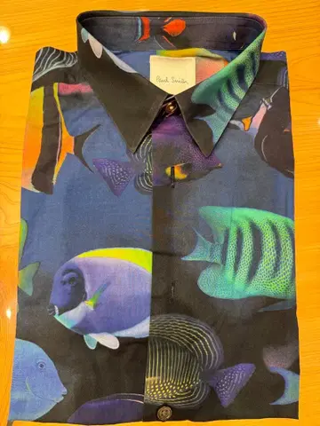 Paul Smith 물고기 패턴 긴팔 셔츠 M