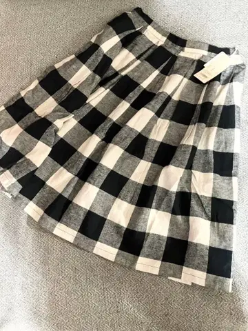 택 포함 새상품 studio clip 기모 블록 체크 스커트