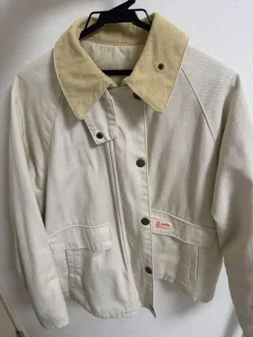 아이보리 코듀로이 옷깃 자켓 L