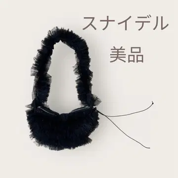 SNDIE 라메 도트 튤백 숄더백 블랙