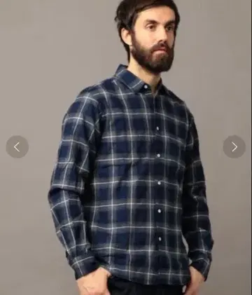 BY 인디고 플란넬 셔츠