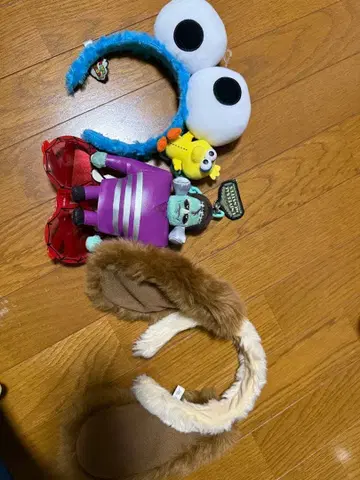 쿠키 몬스터 머리띠와 봉제 인형 세트