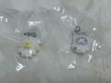 산리오 메지루시 액세서리 복슬복슬 스노우 폼폼푸딩 쿠로미