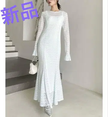 새상품 dazzlin 다즐린 백 리본 레이스 원피스