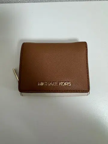 MICHAEL KORS 3단 폴더형 지갑 브라운 화이트