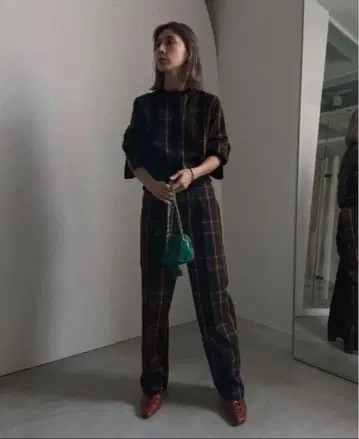 ameri vintag 체크 셋업