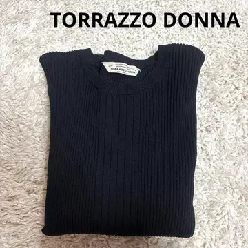 TORRAZZO DONNA 블랙 퍼프 슬리브 니트