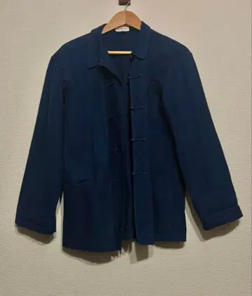 70s 80s 프렌치 차이나 자켓 프렌치 빈티지 인디고