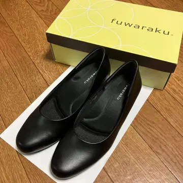 fuwaraku 펌프스 24.0cm 3E 블랙 힐 3.5cm