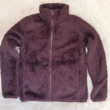 [ UNIQLO ] 유니클로 퍼리 플리스 풀집퍼 자켓 홍차 S