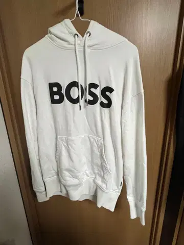 BOSS 화이트 후드티