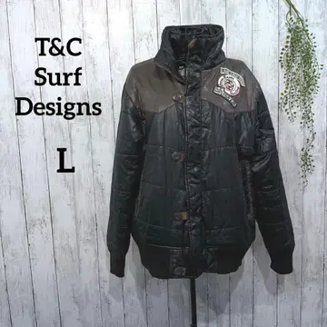 T&C 퀼팅 블루종 L 와펜 하와이 블랙 브라운 다운