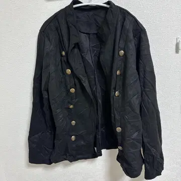 레어 블랙 더블 브레스트 자켓