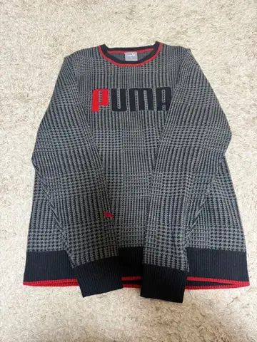 [ 할인 가능 ] PUMP 체크 무늬 니트 스웨터 골프웨어