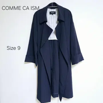 COMME CA ISM 네이비 트렌치코트 심플
