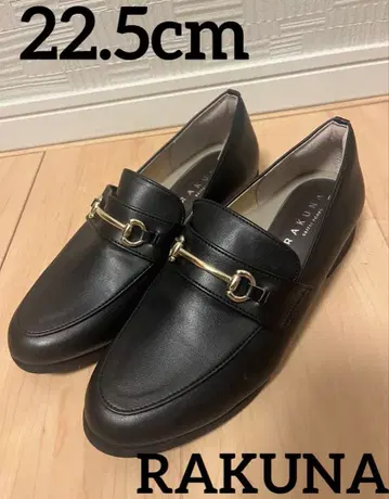 새상품급 RAKUNA SEITAI PUMPS 블랙 로퍼 22.5cm