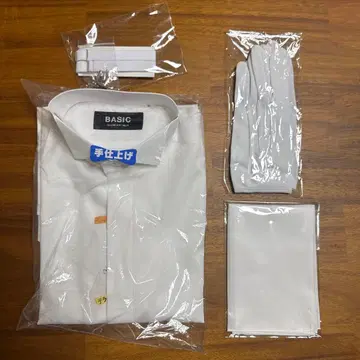 Y셔츠 장갑 커프스 단추 암밴드 흰 장갑 세트 결혼식 포멀