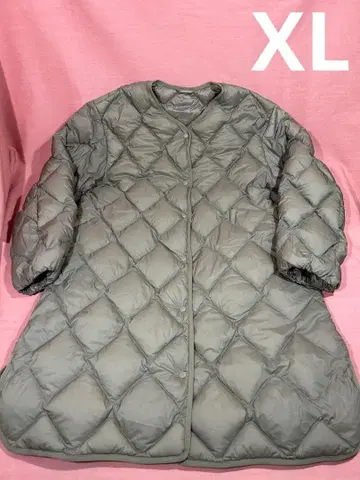 유니클로 울트라 라이트 다운 노카라 릴랙스 다운 코트 XL