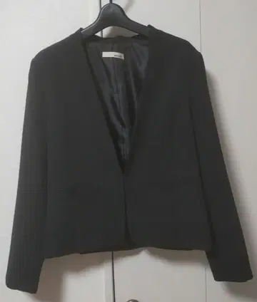 블랙 노카라 자켓 L 사이즈